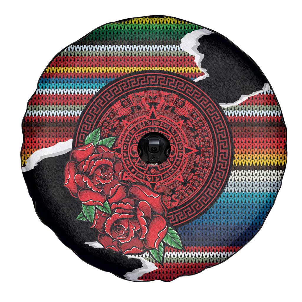 Mexico Aztec Circle Spare Tire Cover Poncho Pattern
