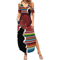 Mexico Aztec Circle Summer Maxi Dress Poncho Pattern