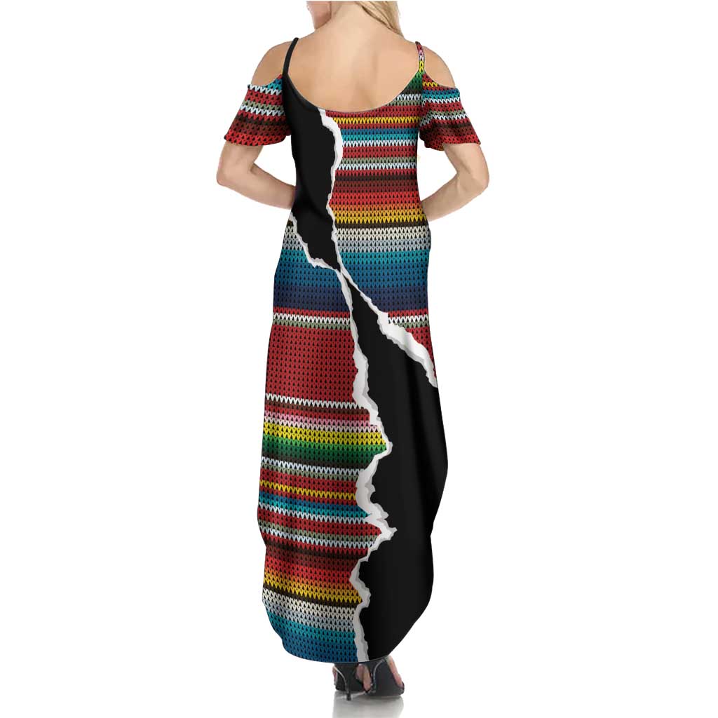 Mexico Aztec Circle Summer Maxi Dress Poncho Pattern