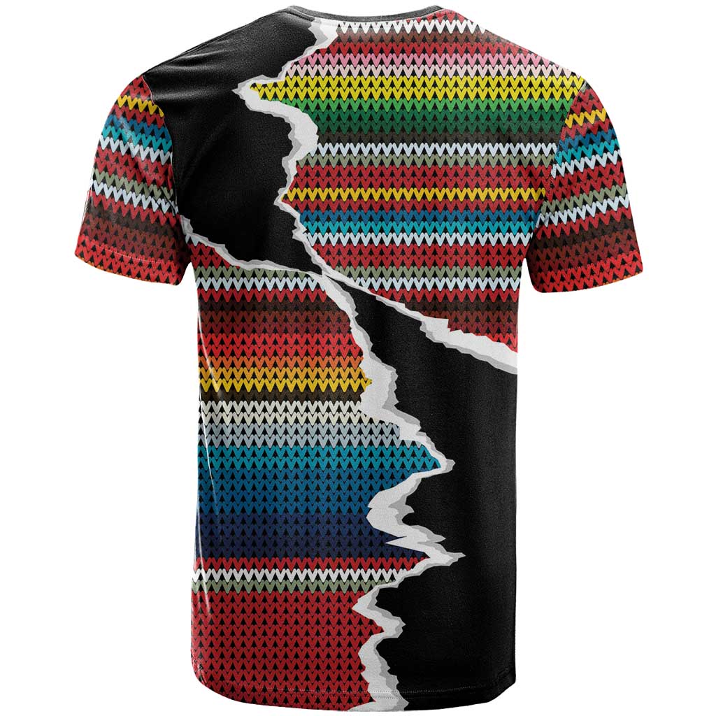 Mexico Aztec Circle T Shirt Poncho Pattern
