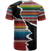 Mexico Aztec Circle T Shirt Poncho Pattern