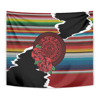 Mexico Aztec Circle Tapestry Poncho Pattern