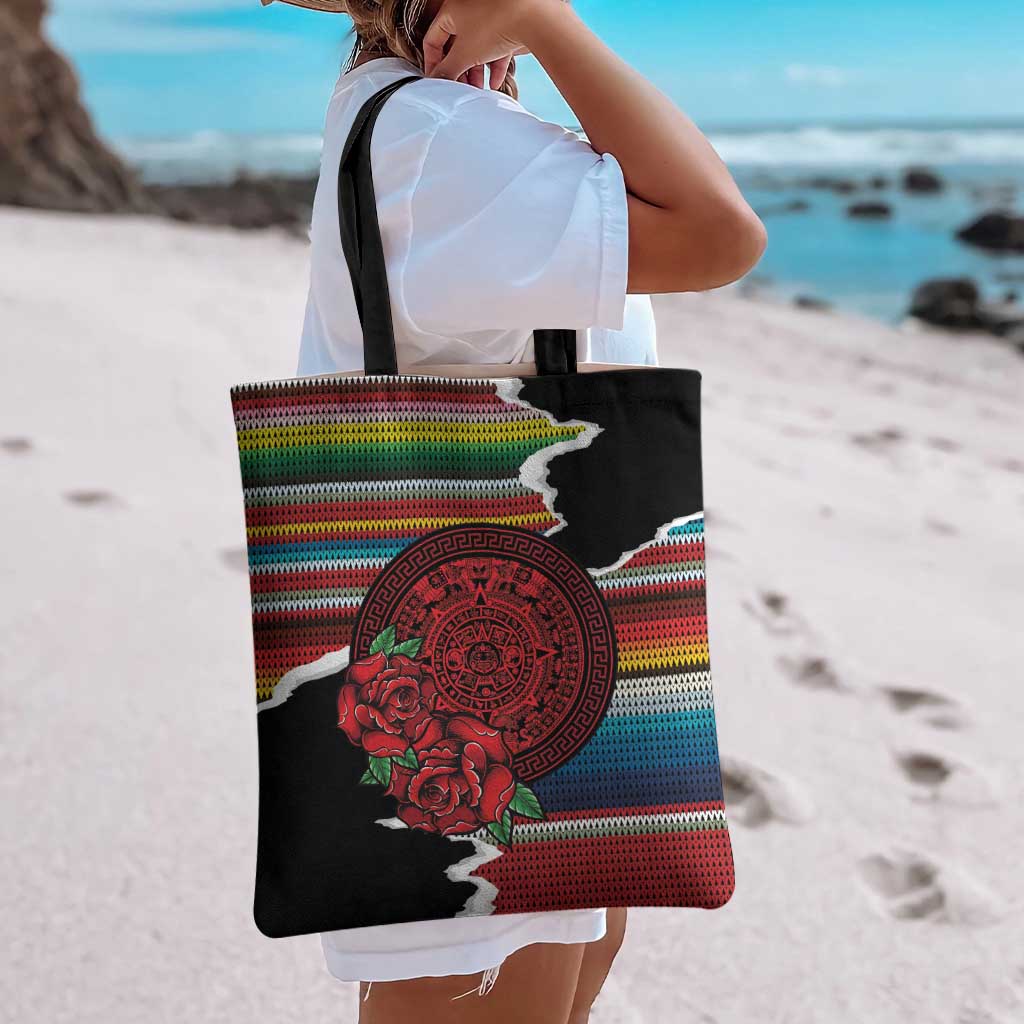 Mexico Aztec Circle Tote Bag Poncho Pattern