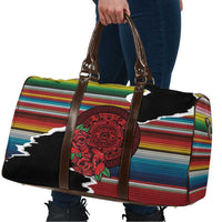 Mexico Aztec Circle Travel Bag Poncho Pattern