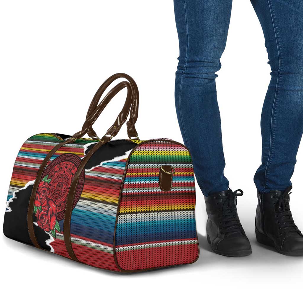 Mexico Aztec Circle Travel Bag Poncho Pattern