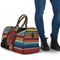 Mexico Aztec Circle Travel Bag Poncho Pattern