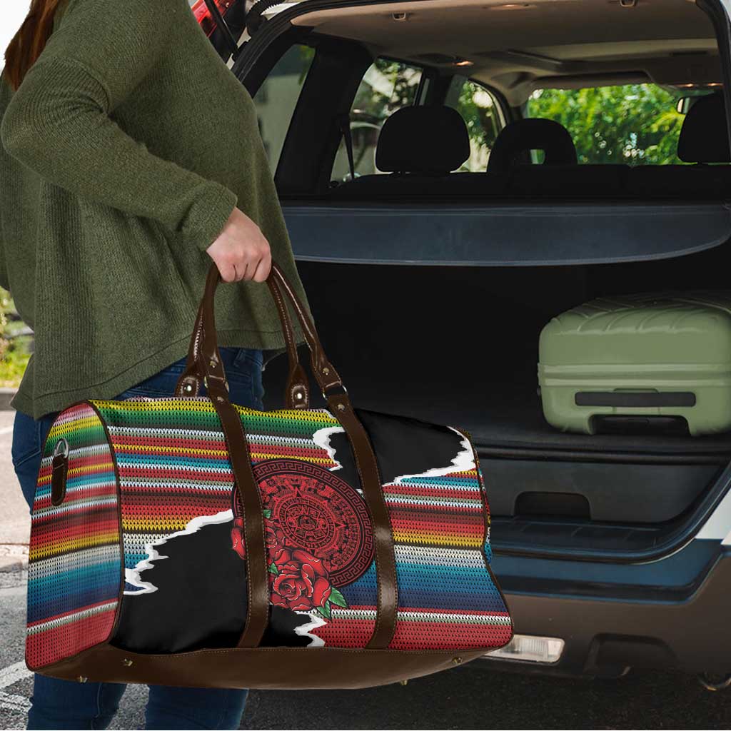 Mexico Aztec Circle Travel Bag Poncho Pattern