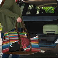 Mexico Aztec Circle Travel Bag Poncho Pattern