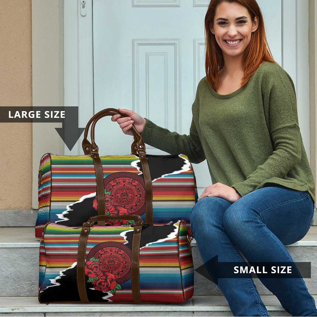 Mexico Aztec Circle Travel Bag Poncho Pattern