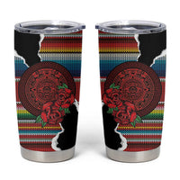 Mexico Aztec Circle Tumbler Cup Poncho Pattern