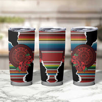 Mexico Aztec Circle Tumbler Cup Poncho Pattern