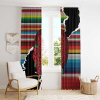 Mexico Aztec Circle Window Curtain Poncho Pattern