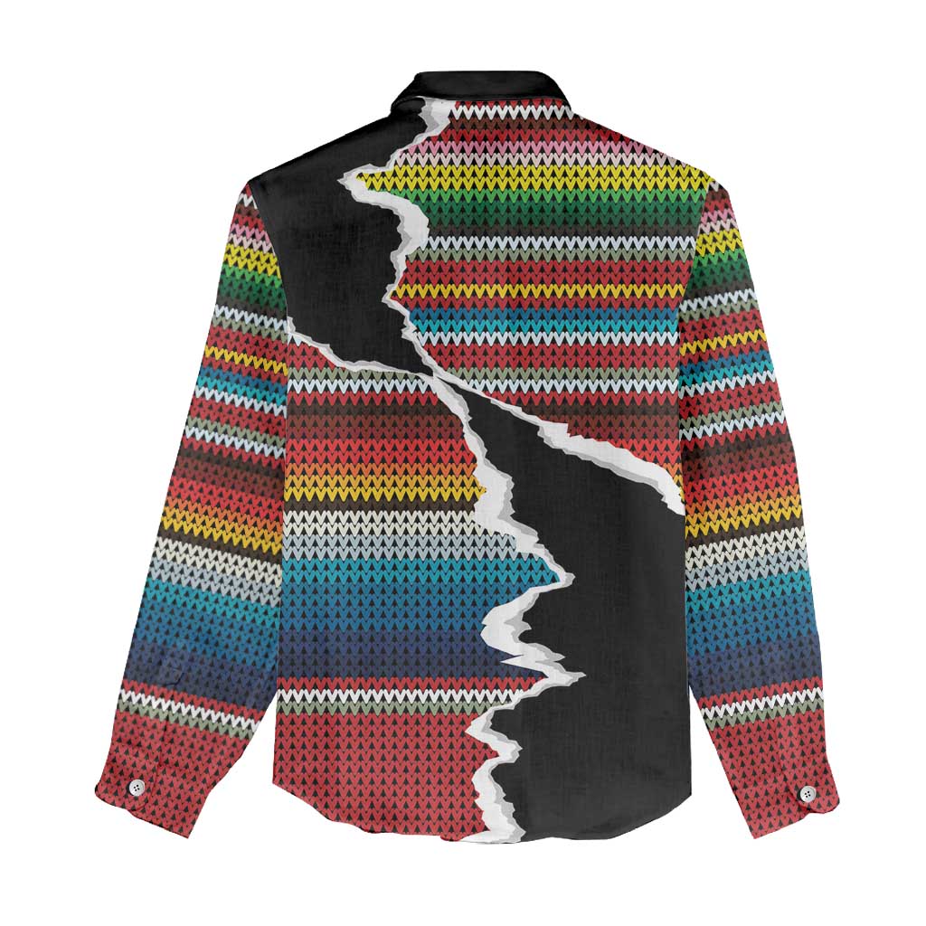 Mexico Aztec Circle Women Casual Shirt Poncho Pattern