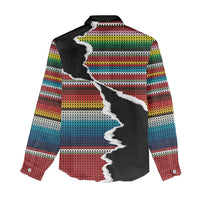Mexico Aztec Circle Women Casual Shirt Poncho Pattern