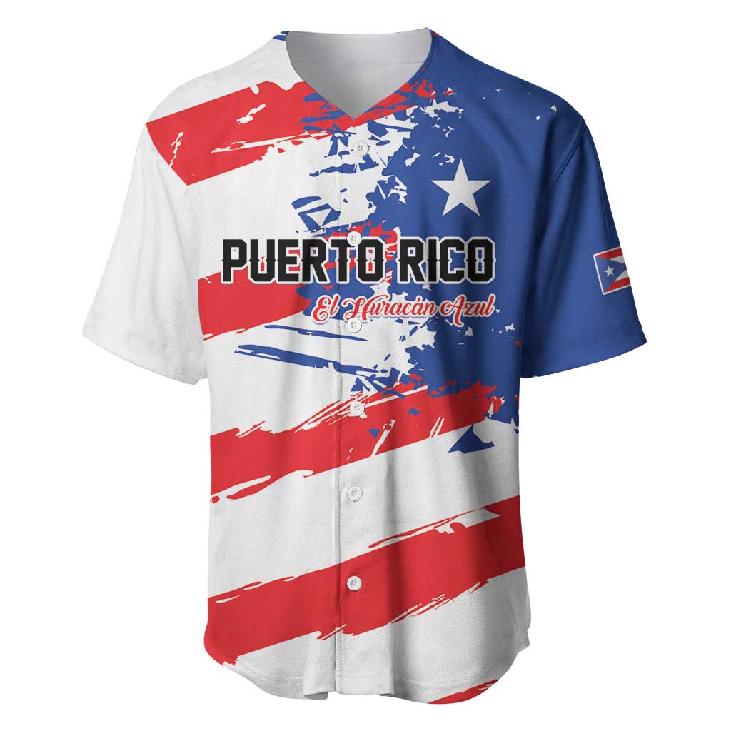 Custom Football 2026 Puerto Rico Baseball Jersey Come On El Huracan Azul