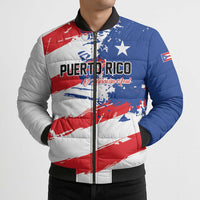Custom Football 2026 Puerto Rico Bomber Puffer Jacket Come On El Huracan Azul