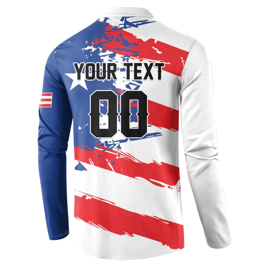 Custom Football 2026 Puerto Rico Button Sweatshirt Come On El Huracan Azul