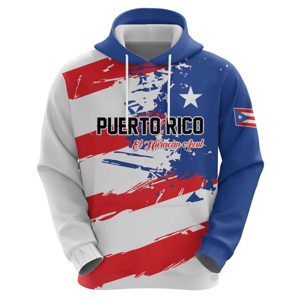 Custom Football 2026 Puerto Rico Hoodie Come On El Huracan Azul