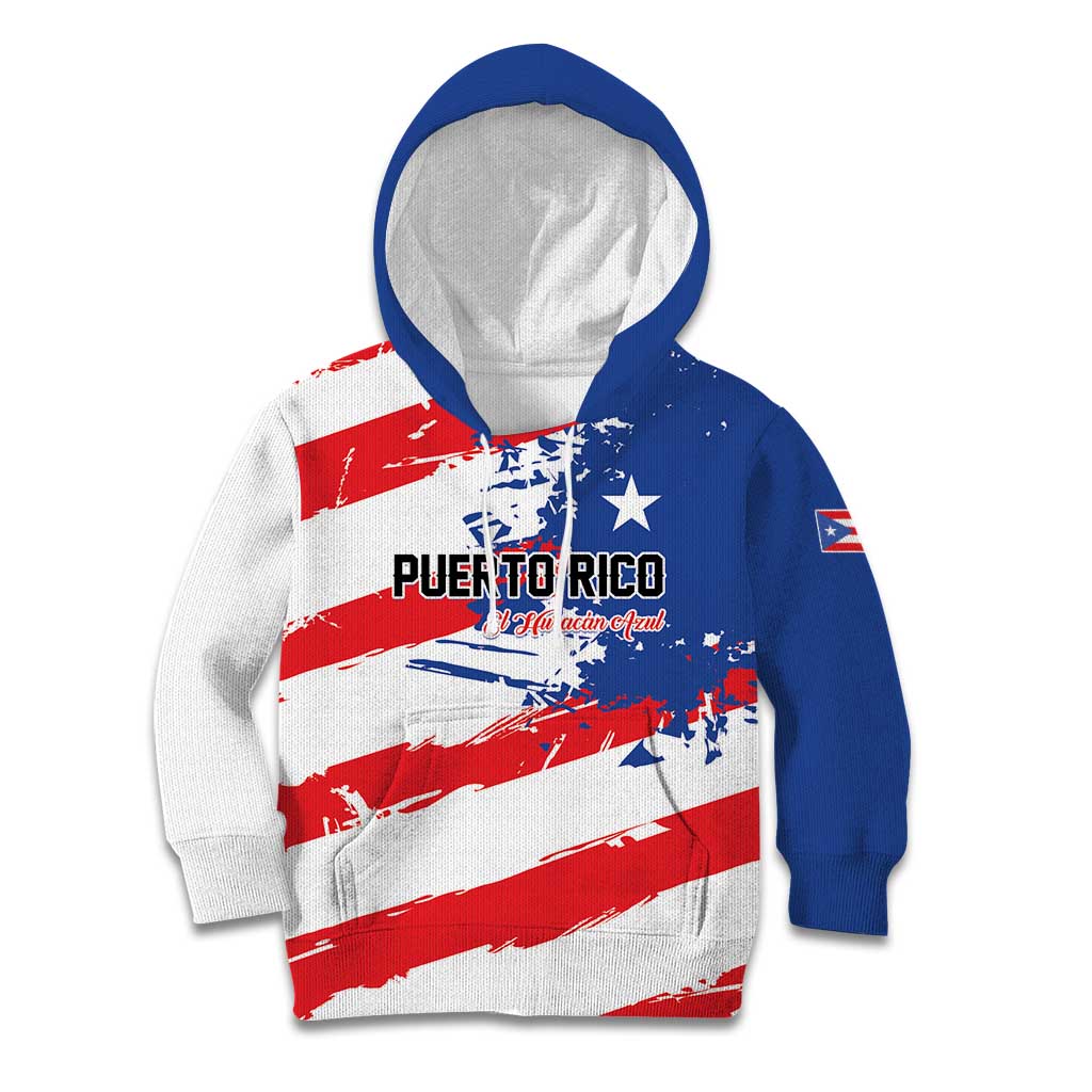 Custom Football 2026 Puerto Rico Kid Hoodie Come On El Huracan Azul