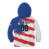 Custom Football 2026 Puerto Rico Kid Hoodie Come On El Huracan Azul