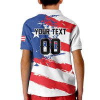 Custom Football 2026 Puerto Rico Kid Polo Shirt Come On El Huracan Azul