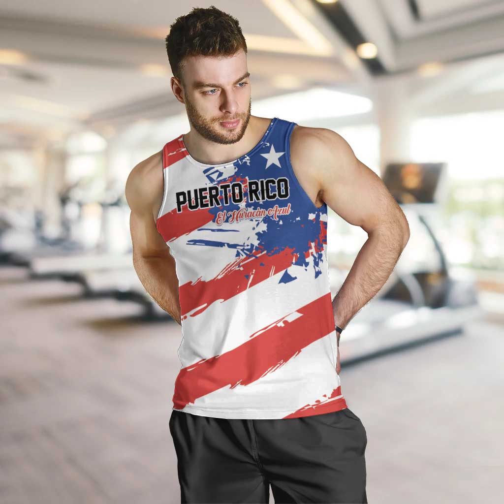 Custom Football 2026 Puerto Rico Men Tank Top Come On El Huracan Azul