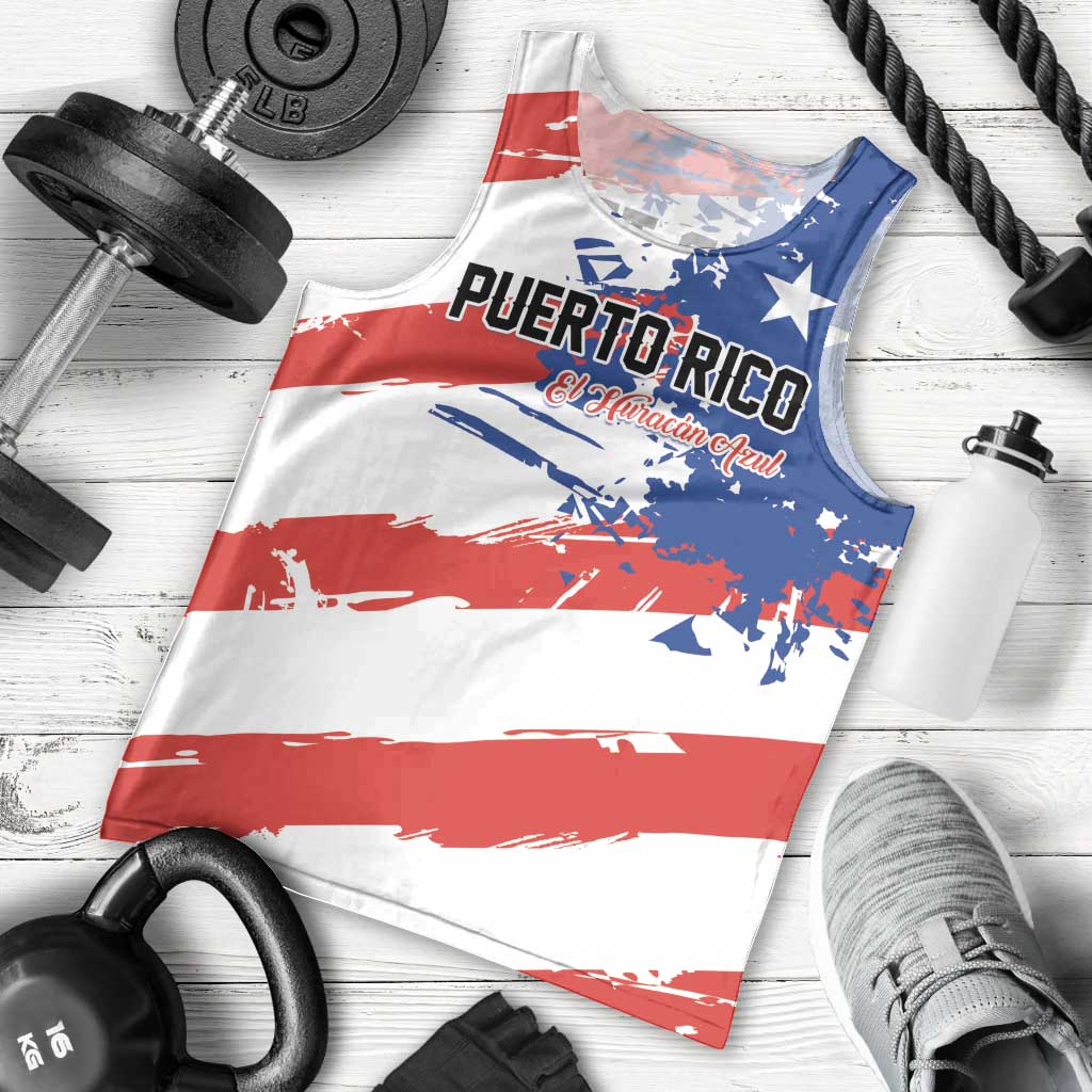 Custom Football 2026 Puerto Rico Men Tank Top Come On El Huracan Azul