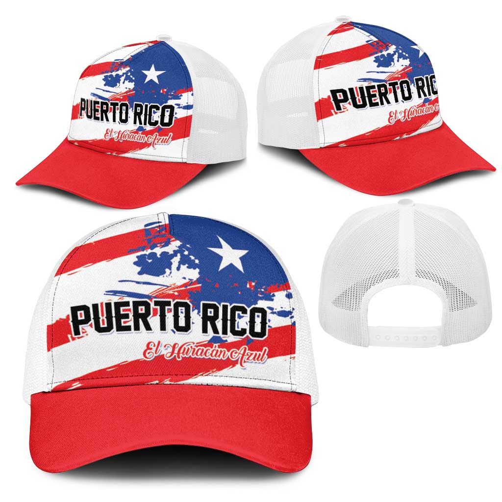 Football 2026 Puerto Rico Mesh Trucker Cap Come On El Huracan Azul