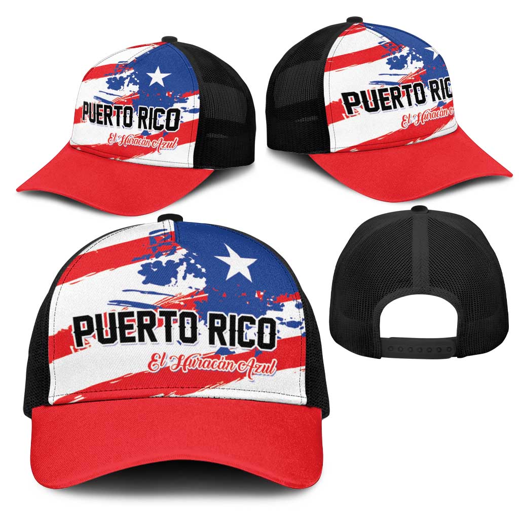 Football 2026 Puerto Rico Mesh Trucker Cap Come On El Huracan Azul