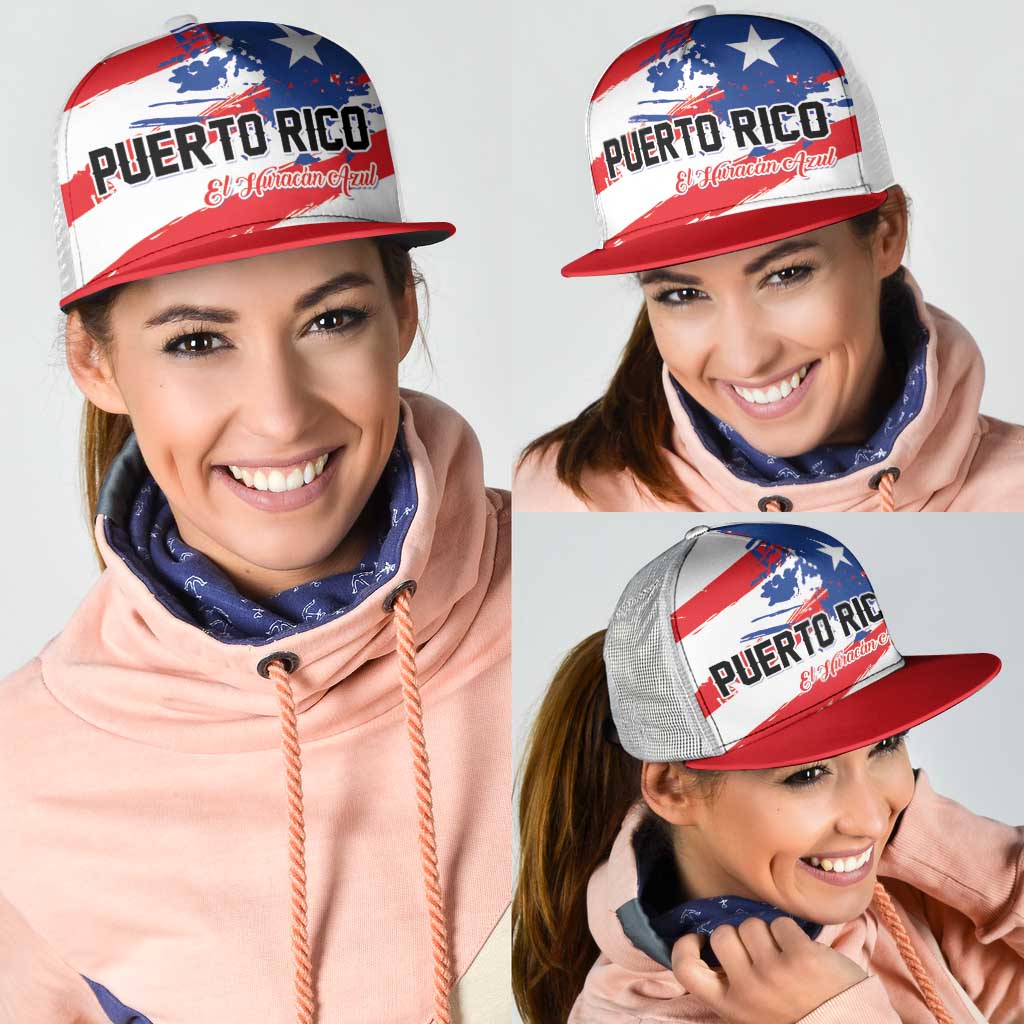 Football 2026 Puerto Rico Mesh Trucker Cap Come On El Huracan Azul