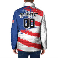 Custom Football 2026 Puerto Rico Padded Jacket Come On El Huracan Azul
