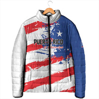 Custom Football 2026 Puerto Rico Padded Jacket Come On El Huracan Azul
