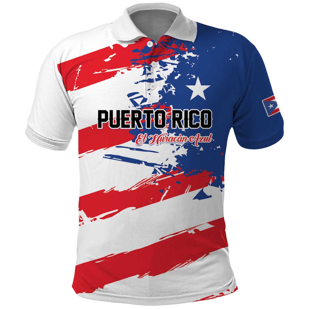 Custom Football 2026 Puerto Rico Polo Shirt Come On El Huracan Azul