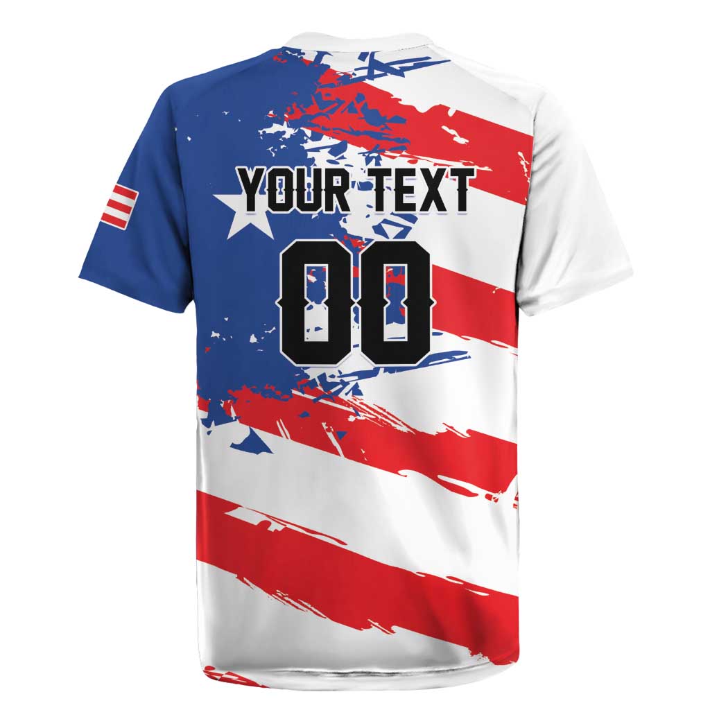 Custom Football 2026 Puerto Rico Rugby Jersey Come On El Huracan Azul