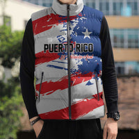 Custom Football 2026 Puerto Rico Sleeveless Puffer Jacket Come On El Huracan Azul