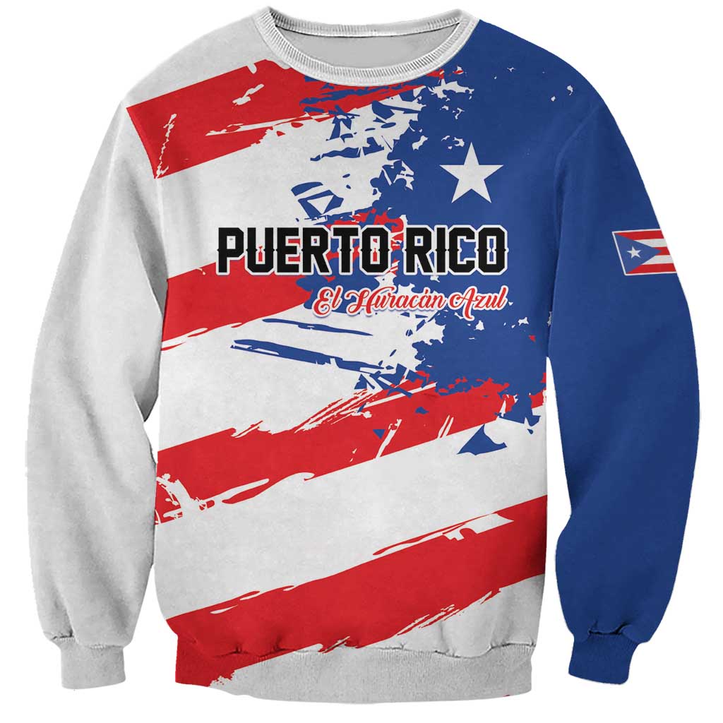 Custom Football 2026 Puerto Rico Sweatshirt Come On El Huracan Azul