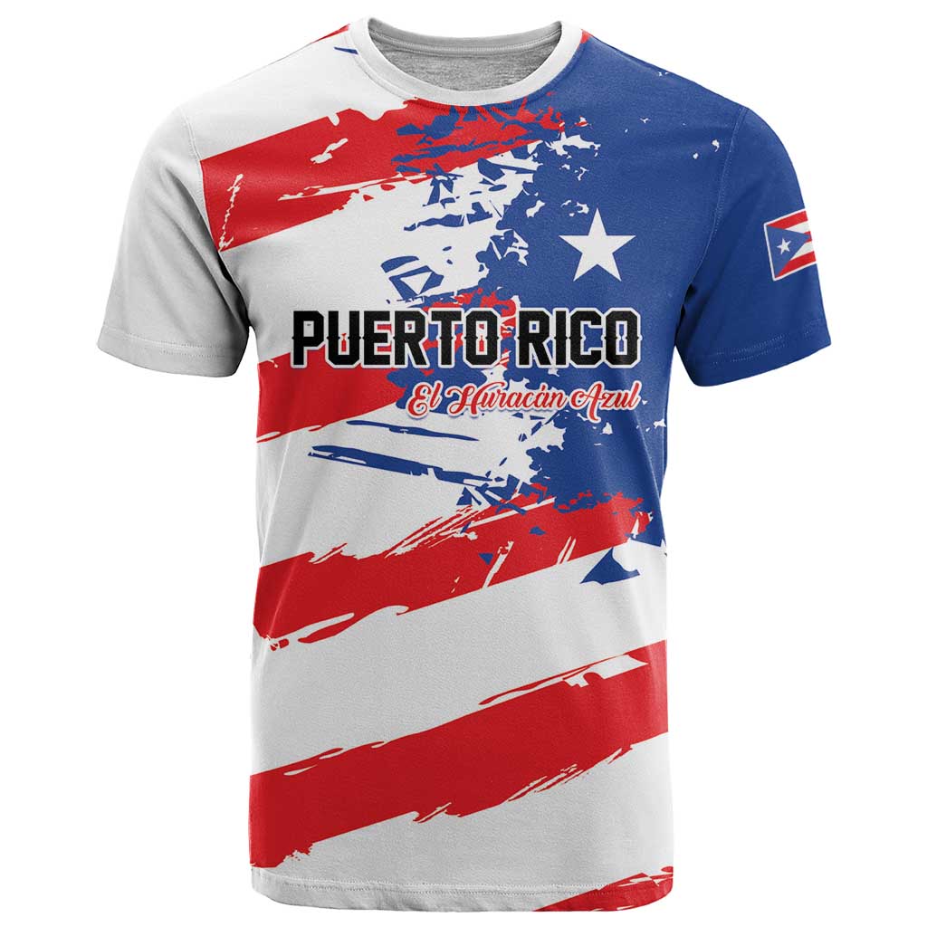 Custom Football 2026 Puerto Rico T Shirt Come On El Huracan Azul