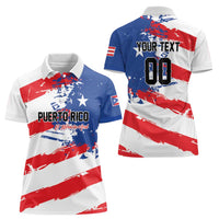 Custom Football 2026 Puerto Rico Women Polo Shirt Come On El Huracan Azul