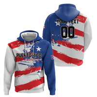Custom Football 2026 Puerto Rico Zip Hoodie Come On El Huracan Azul