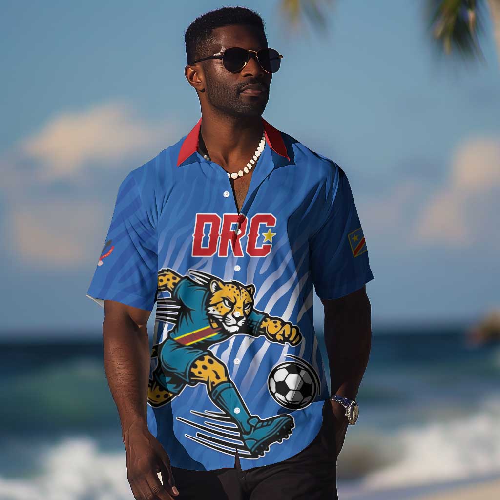 Custom Football 2026 DR Congo Leopards Hawaiian Shirt Warriors of the Equator