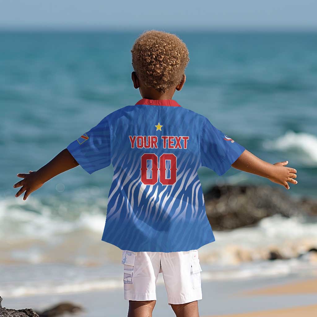 Custom Football 2026 DR Congo Leopards Kid Hawaiian Shirt Warriors of the Equator