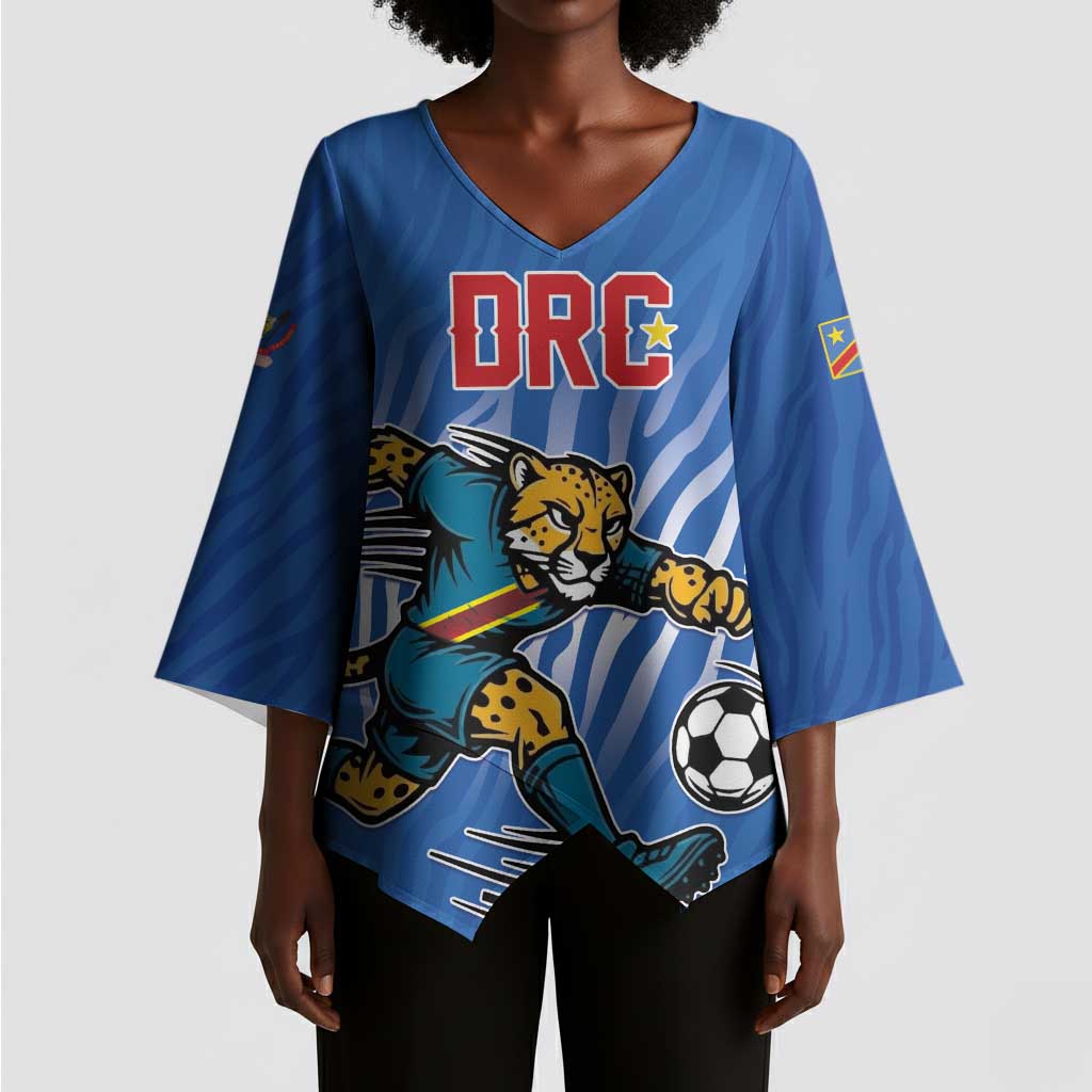 Custom Football 2026 DR Congo Leopards Kimono Sleeve Blouse Warriors of the Equator