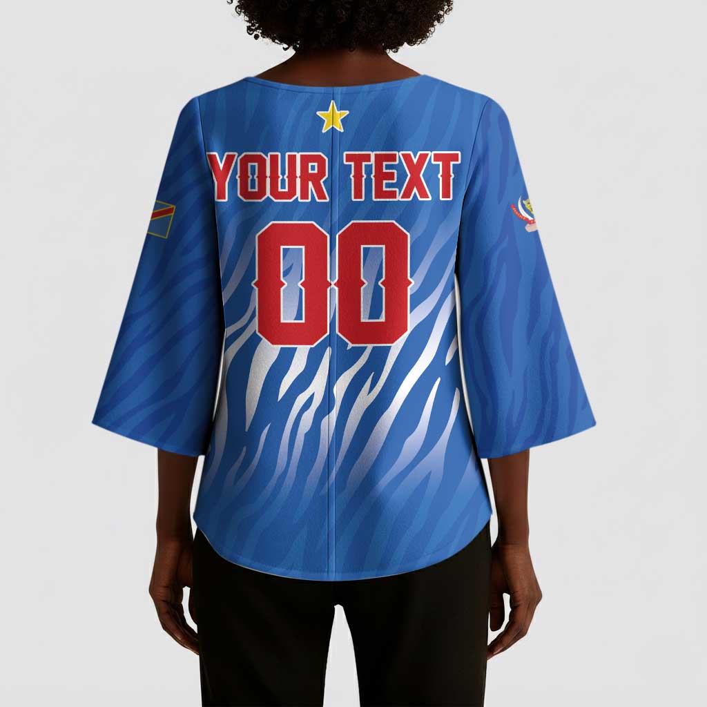 Custom Football 2026 DR Congo Leopards Kimono Sleeve Blouse Warriors of the Equator