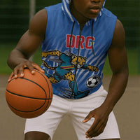 Custom Football 2026 DR Congo Leopards Sleeveless Zip Hoodie Warriors of the Equator
