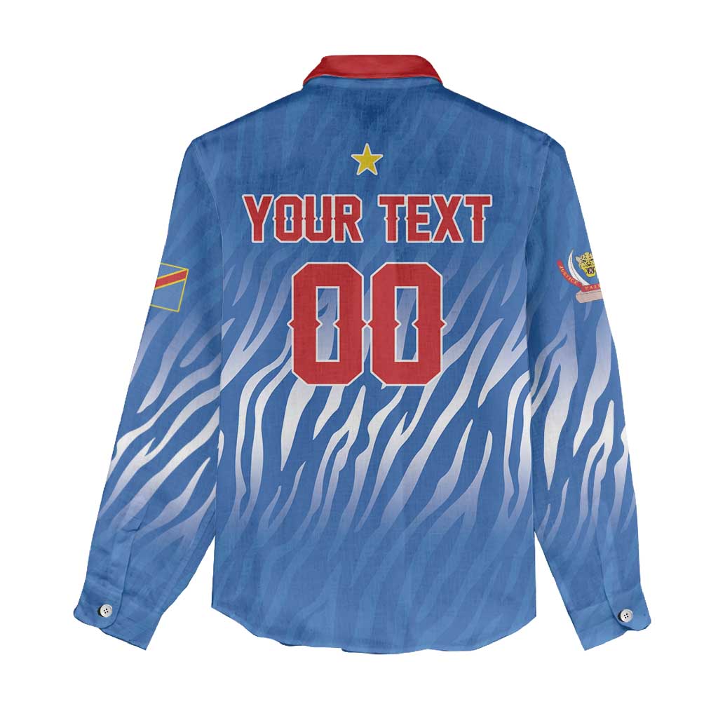 Custom Football 2026 DR Congo Leopards Women Casual Shirt Warriors of the Equator