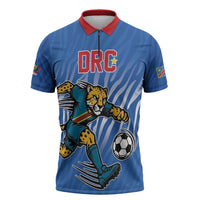 Custom Football 2026 DR Congo Leopards Zipper Polo Shirt Warriors of the Equator