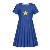 Congo Free State 1885-1908 Kid Short Sleeve Dress Werk en voortgang