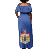 Congo Free State 1885-1908 Off Shoulder Maxi Dress Werk en voortgang