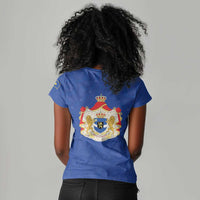 Congo Free State 1885-1908 Women V-Neck T-Shirt Werk en voortgang