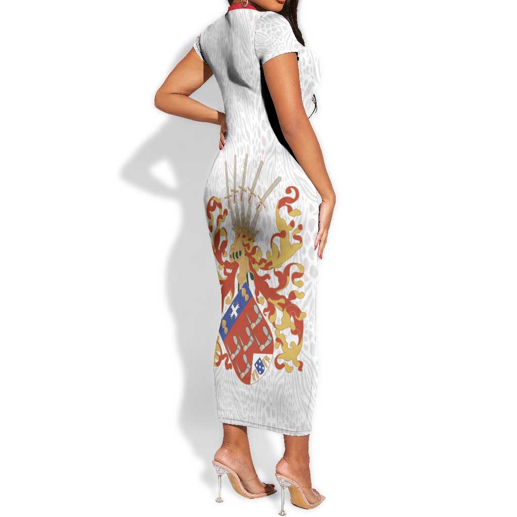 Kingdom of Kongo Short Sleeve Bodycon Dress Kongo dya Ntotila